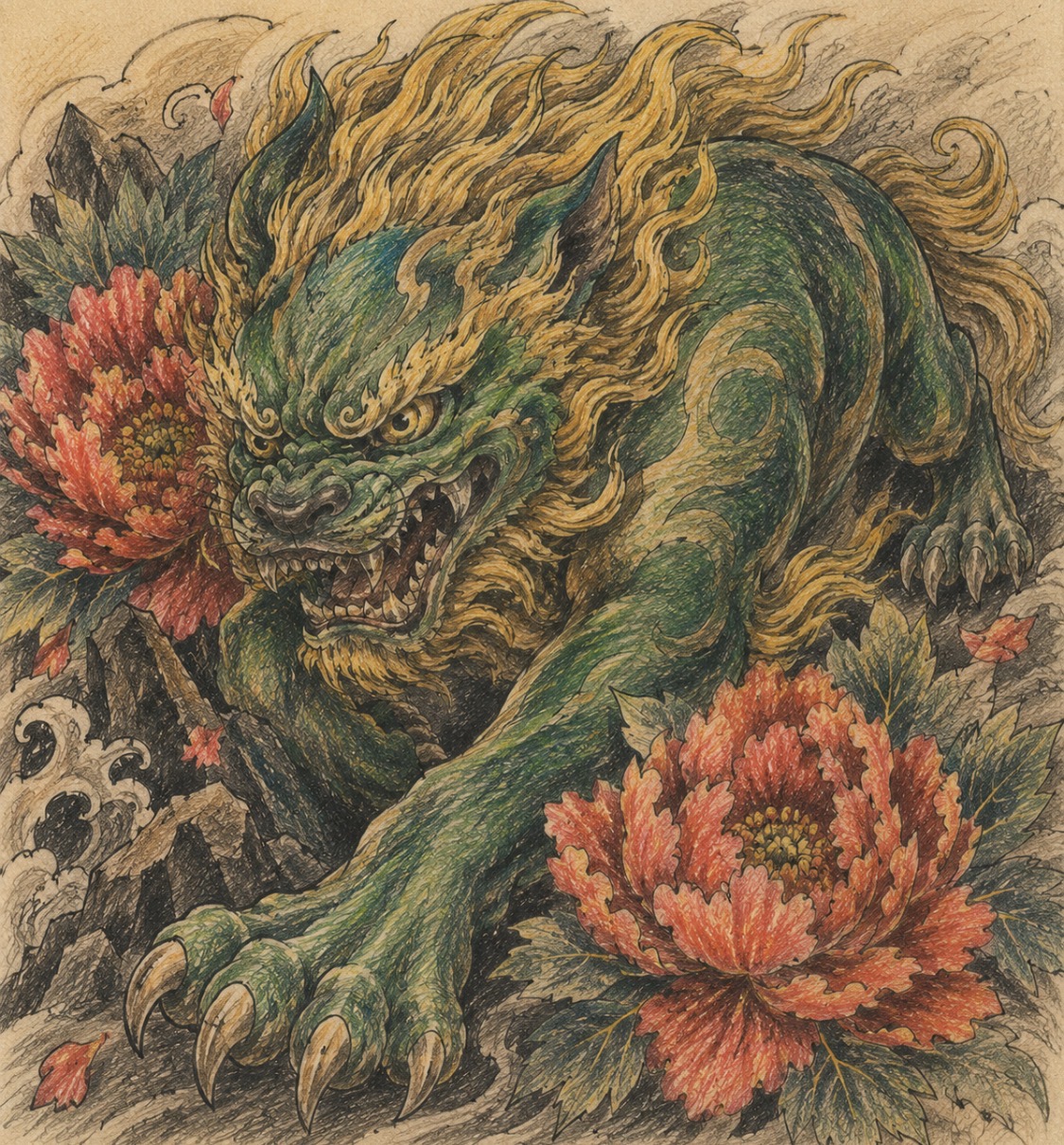 代表作品 — 唐獅子牡丹